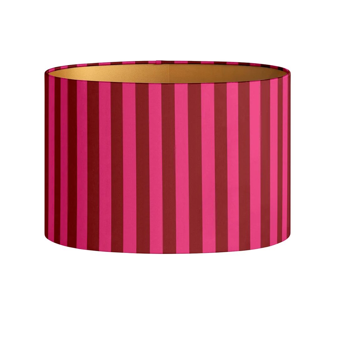 Lampshade Jackie Fuchsia Striped Pattern Print Lighting Handmade Luxury Decorative Sustainable Co... | Etsy (US)