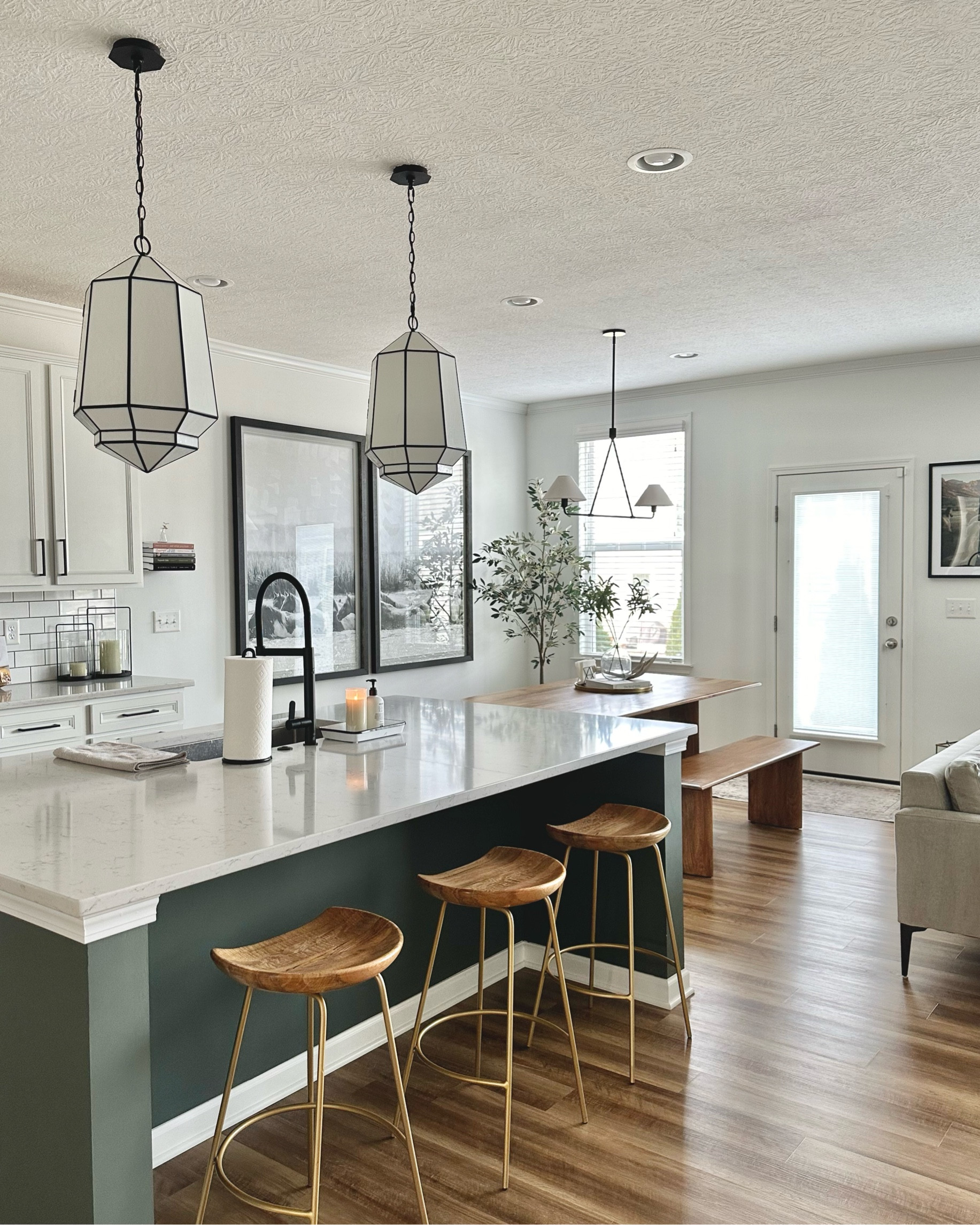 Did a quick pendant light update in our kitchen this weekend! We had black lanterns from the time we moved in until now, I was ready for a change! I’ve been asked about the lights a bunch since posting - they are ON SALE!

#LTKhome #LTKSpringSale #LTKstyletip