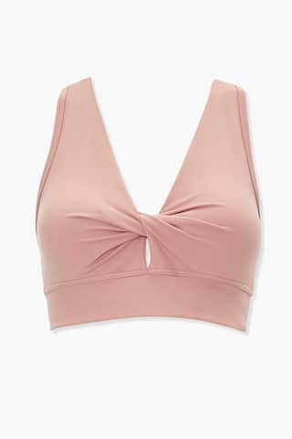 Twist-Front Racerback Sports Bra | Forever 21 (US)