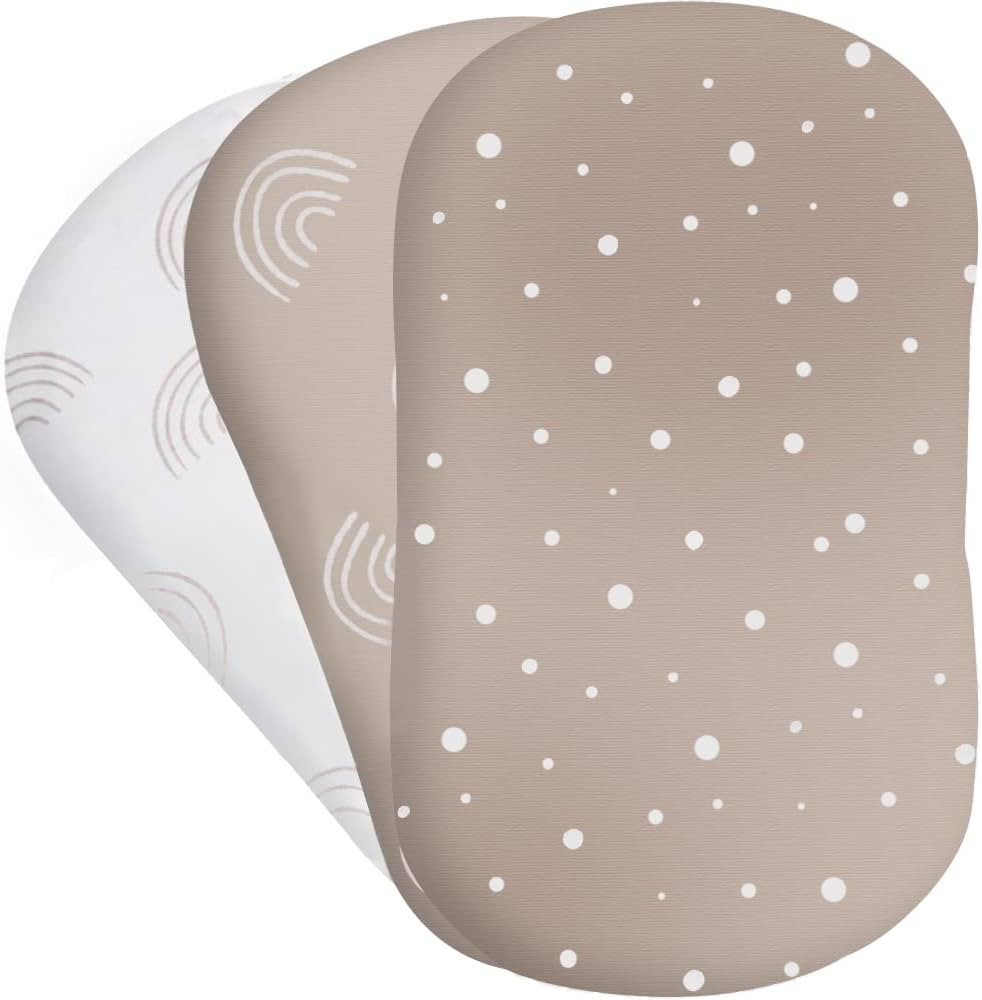 Bear's Little Fish 3-Pack of Bassinet Sheets |100% GOTS Organic Cotton |Gender Neutral Nude and W... | Amazon (CA)