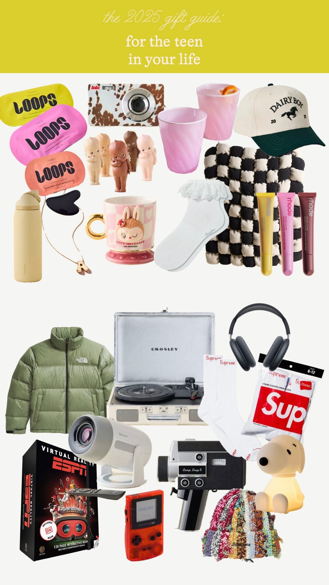 Gift guide for teens 

Teen present
Teen gift guide
Kids gift guide

#LTKGiftGuide #LTKHoliday #LTKFamily