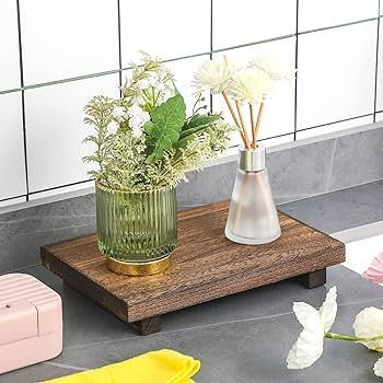 Nuogo Wood Riser Tray Soap, Stand Soap Tray for Kitchen Sink, Wood Pedestal for Kitchen Counter S... | Amazon (US)