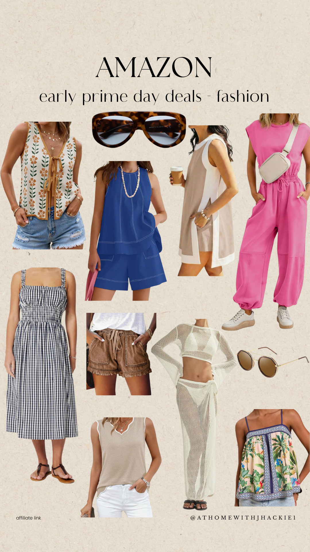 Amazon fashion finds, Amazon summer outfits, Amazon women’s clothing, Amazon fashion deals, Amazon Prime Day fashion, Amazon summer wardrobe, casual summer outfits, Amazon vacation outfits, resort wear women, matching short sets women, sleeveless summer tops, linen summer outfits, pink jumpsuit outfit, gingham midi dress, crochet swim cover up, boho tank tops, summer shorts women, trendy Amazon sunglasses, beach vacation style, affordable summer fashion

#LTKootd #LTKSaleAlert #LTKBeauty
