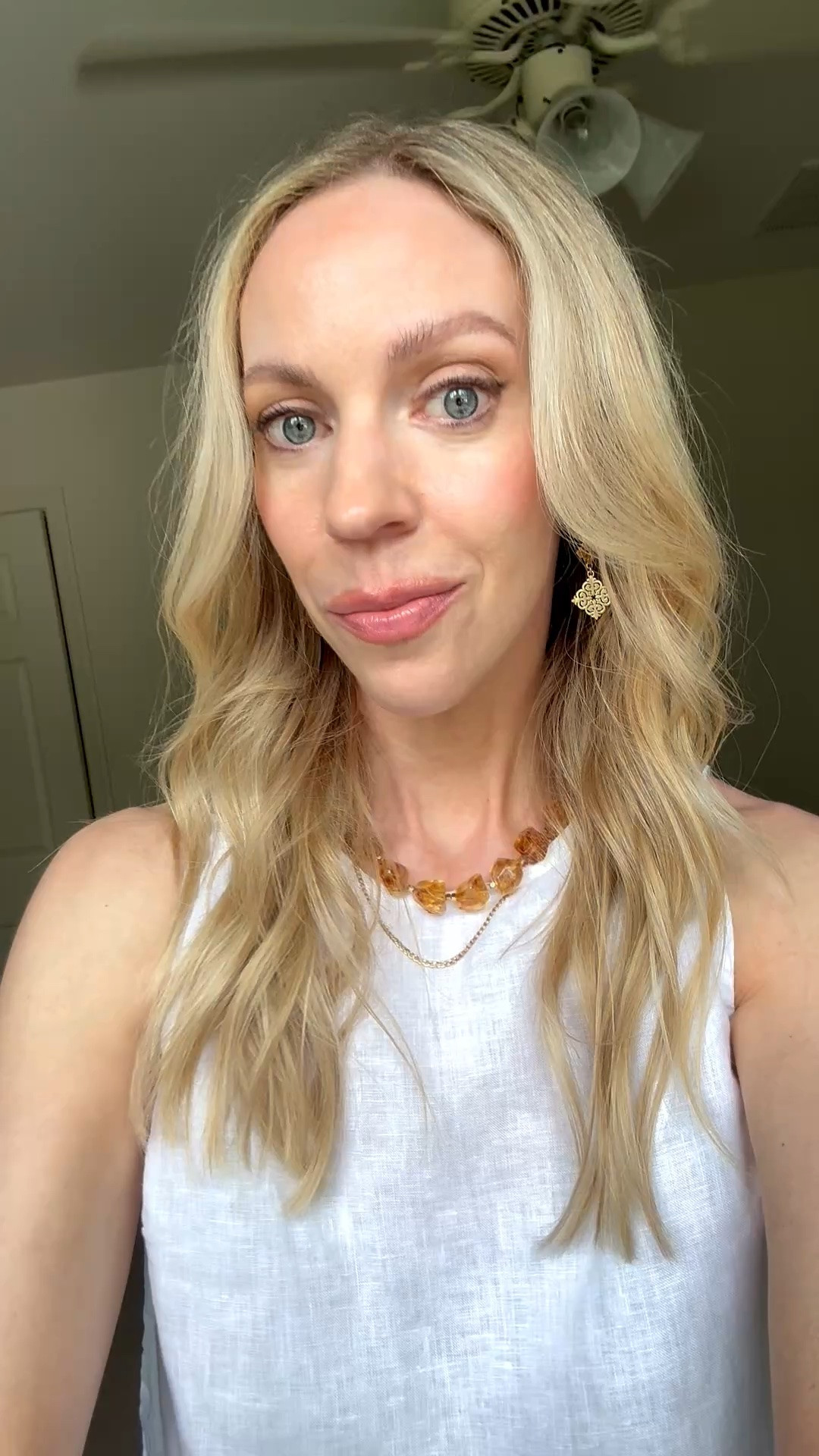 I think this anti-humidity shine spray actually worked! Spray it on damp hair and blow dry as usual