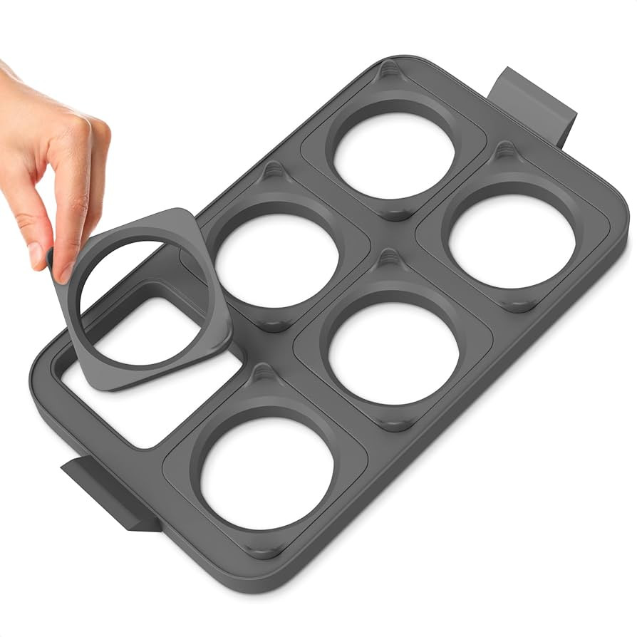 Silicone Egg Rings for Frying Eggs (16.5"x8.9") – 6-Ring Removable Silicone Egg Molds for Gridd... | Amazon (US)