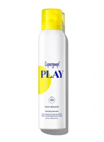 PLAY Body Mousse SPF 50 with Blue Sea Kale | Supergoop