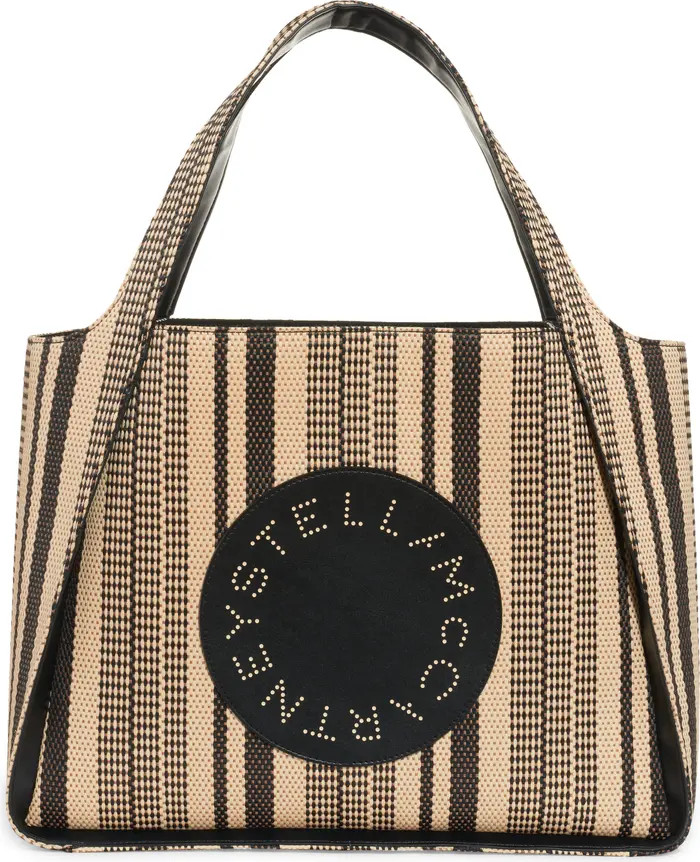 Stella McCartney Stella Logo Stripe Woven Tote | Nordstrom | Nordstrom