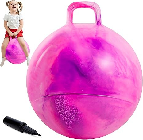 Upper Rider 18 Inch Clouds Hopper Ball for Kids Ages 3-8, Purple Pink Bouncy Ball with Handle, In... | Amazon (US)
