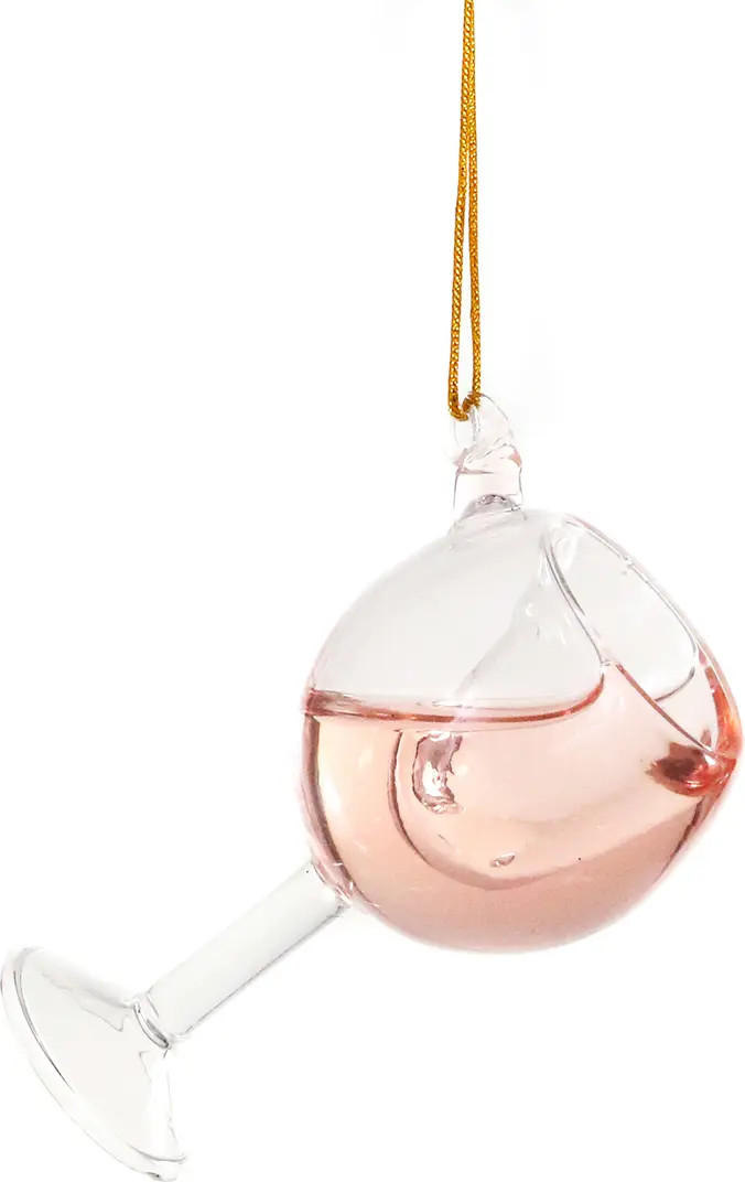 Rosé Wine Glass Ornamanet | Nordstrom