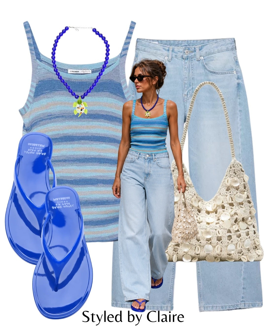 SHADES OF BLUE🦋 full outfit Pull & Bear!
AD
#pullandbearcommunity
Tags: stripe tank top jelly sandals barrel jeans beaded bag necklace bead city break summer style cool girl

#LTKsummer #LTKstyletip #LTKshoes