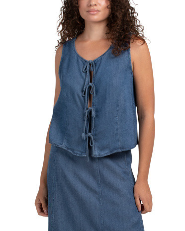Berlin Tie Denim Vest | TJ Maxx