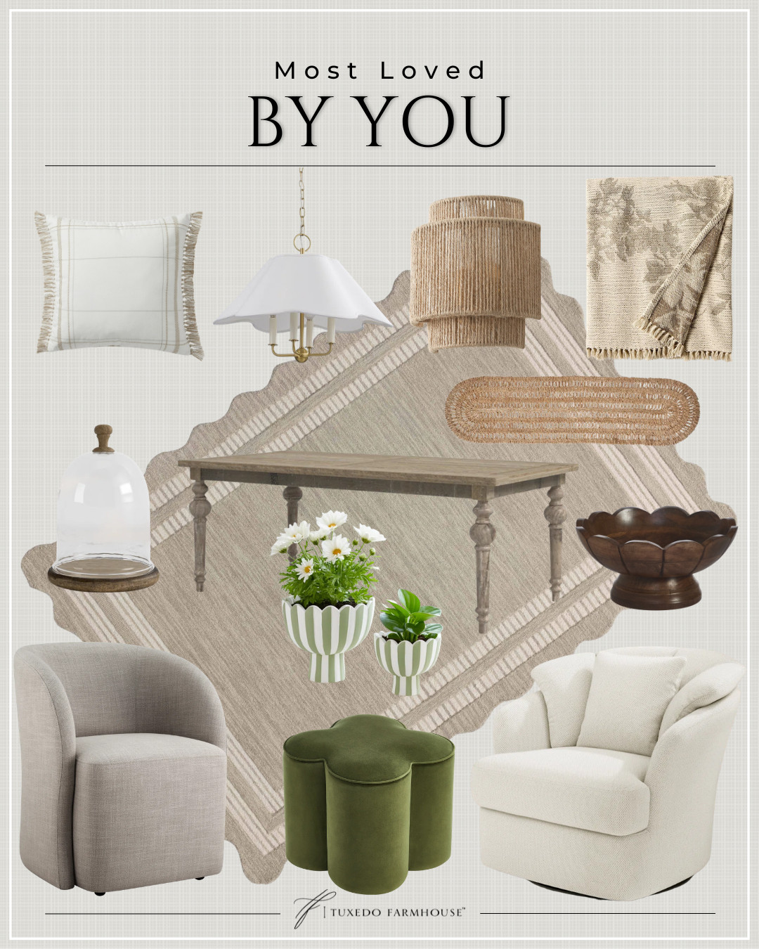 Most Loved by You

Which one was your favorite?

Seasonal, home decor, accent chairs, rugs, wall art, frames, pillows, lamps, baskets, candles, books, coffee tables, ottomans, trays, bowls, consoles, accent tables
 

 #LTKSeasonal #LTKHome #LTKSaleAlert