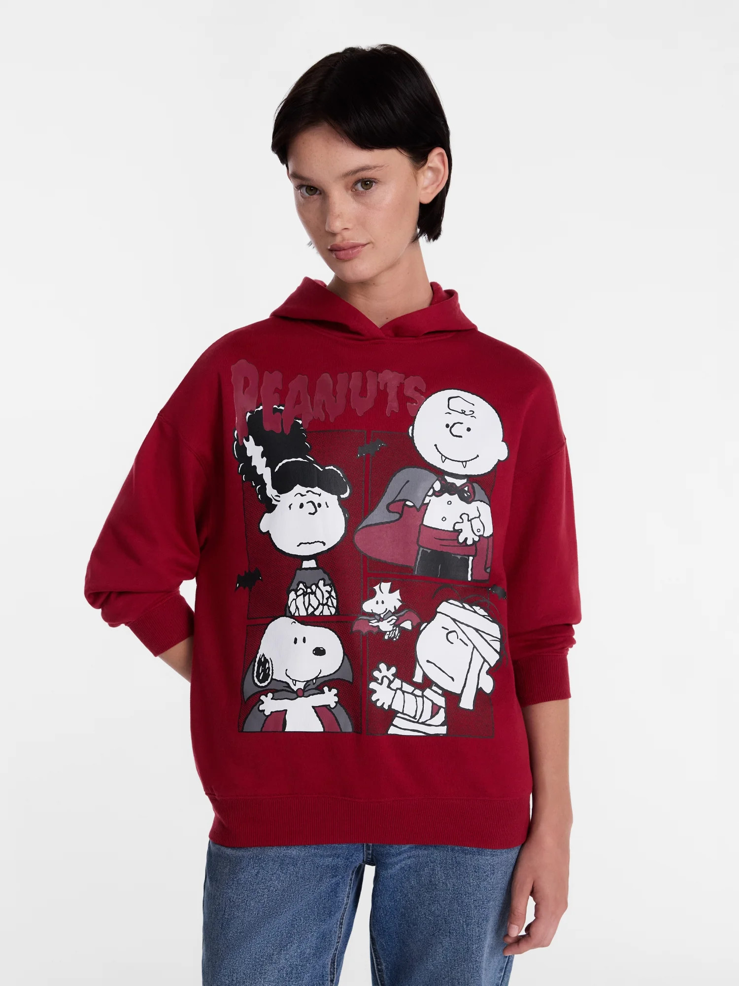 Peanuts Women's Halloween Graphic Fleece Hoodie with Long Sleeves, Sizes XXS-XXL | Walmart (US)
