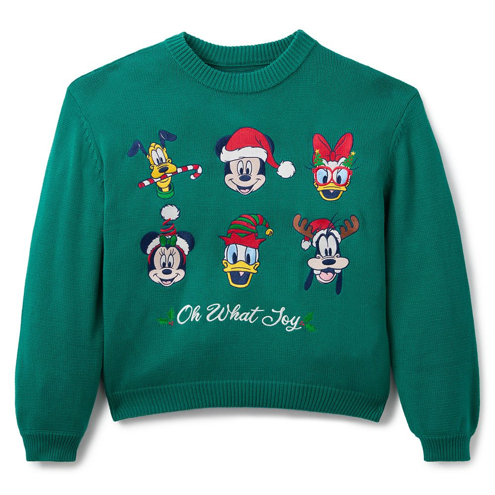 Mickey Mouse and Friends ''Oh What Joy'' Sweater for Women | Disney Store