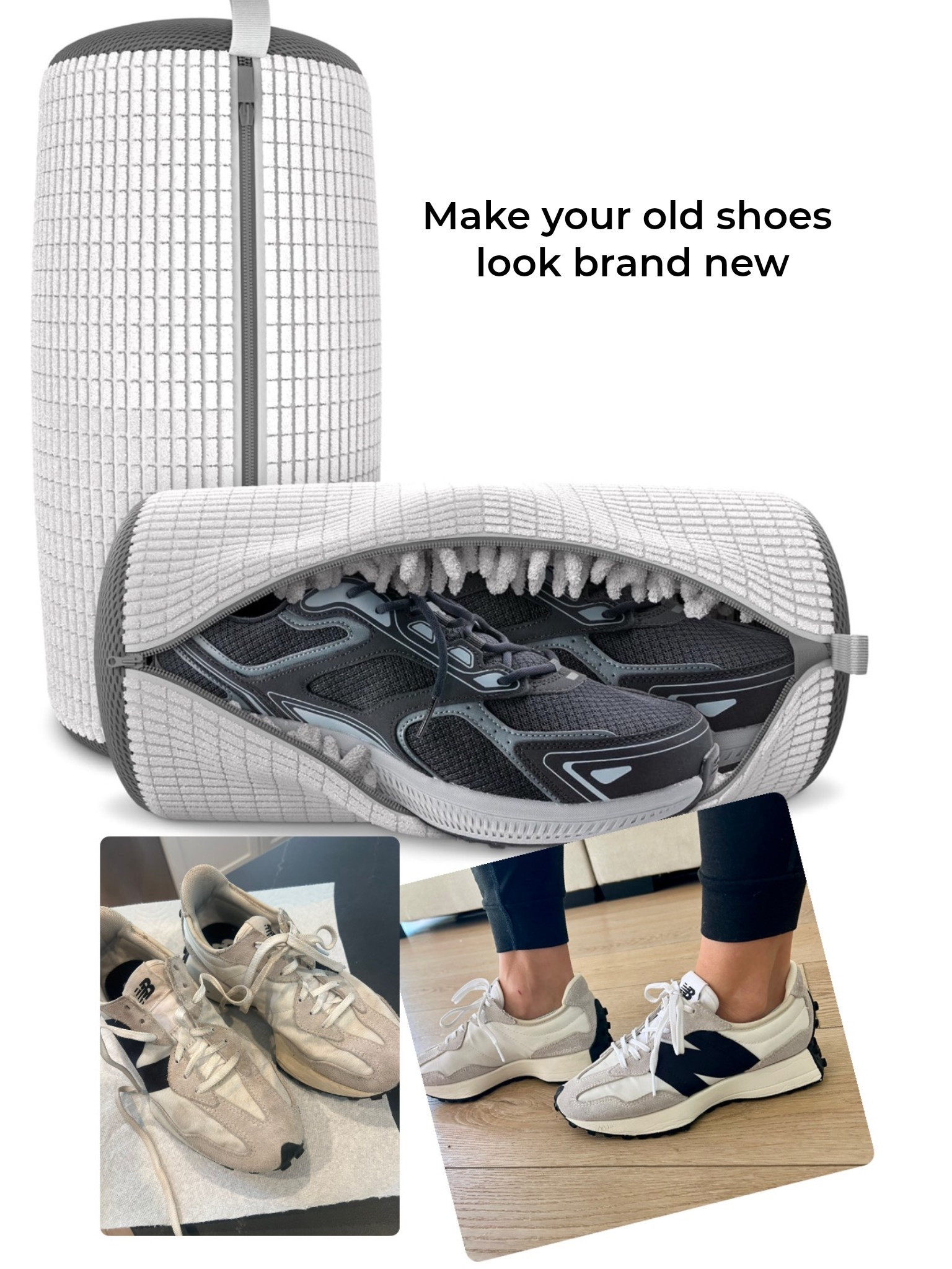This works like a charm! Turn your old shoes back to white with this shoe washing bag. (Use a baking soda/hydrogen peroxide paste, rub on shoes and let sit for 15 mins before washing) 

 

#LTKActive #LTKHome #LTKFindsUnder50