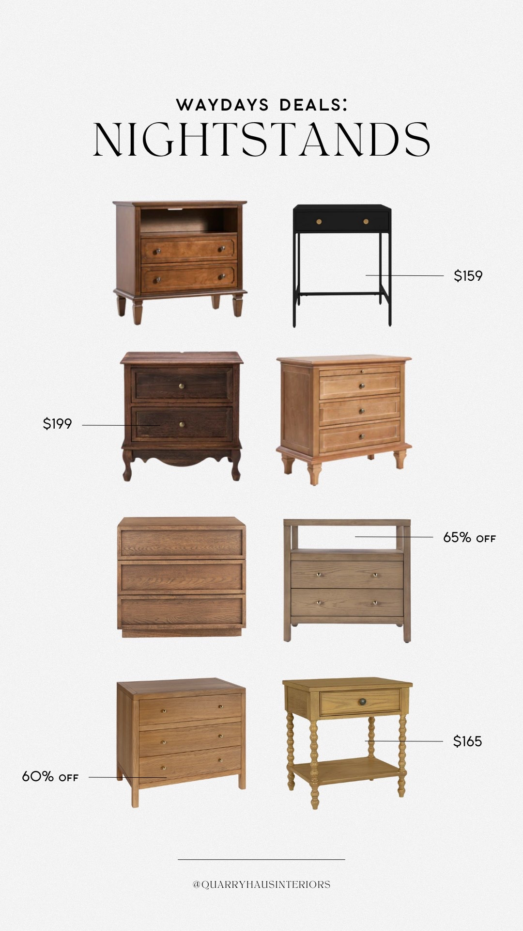 WAYDAY is going on now and ends TOMORROW! Shop my favorite nightstands and bedside tables here on major sale!

Bedroom furniture wood modern night stand accent table side table chest of drawers traditional

#LTKHome #LTKSaleAlert