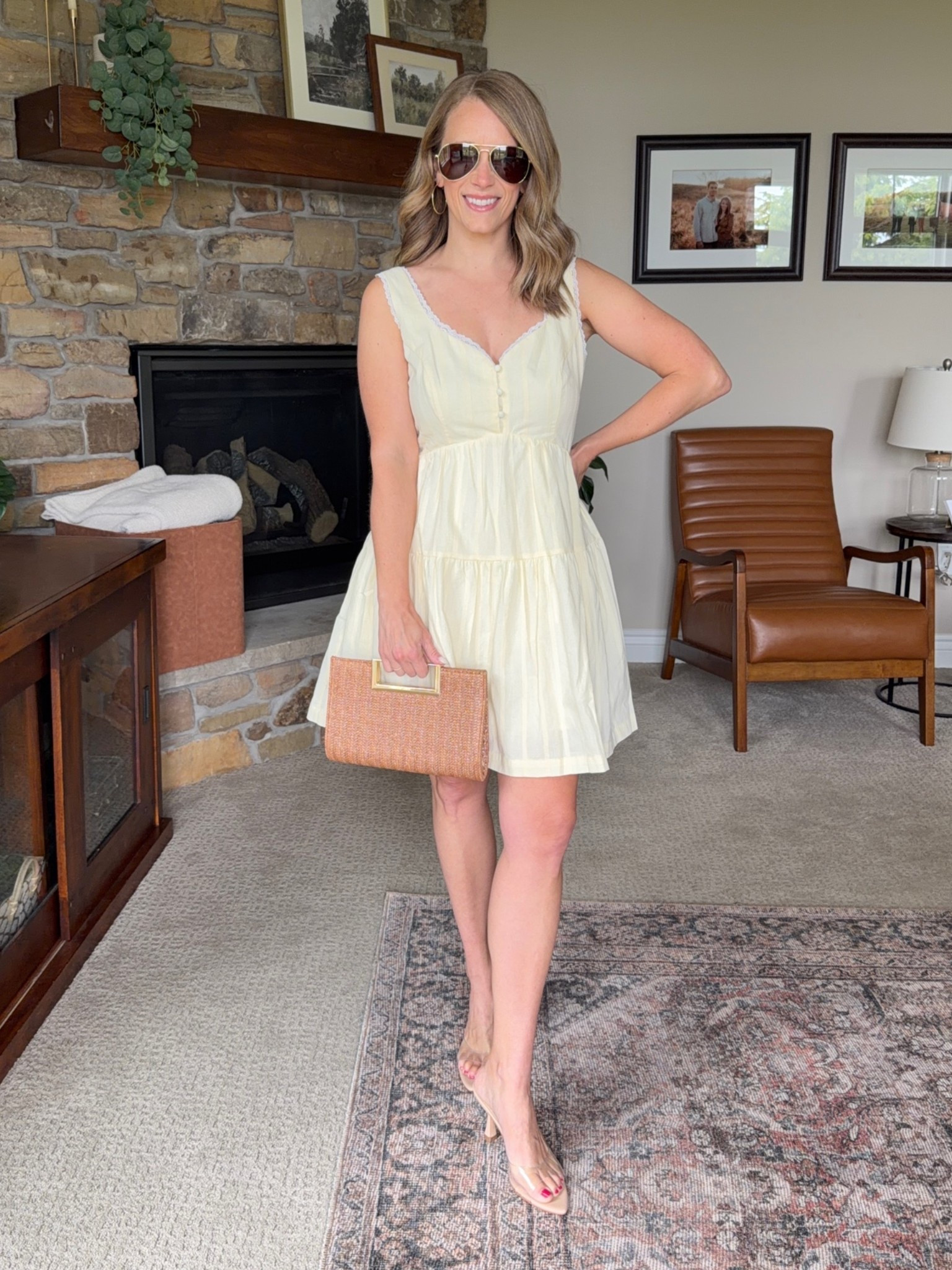 Stunning dress. I LOVE this one.  Size down!  Im in a small, but an xs would be better.

#LTKvlog