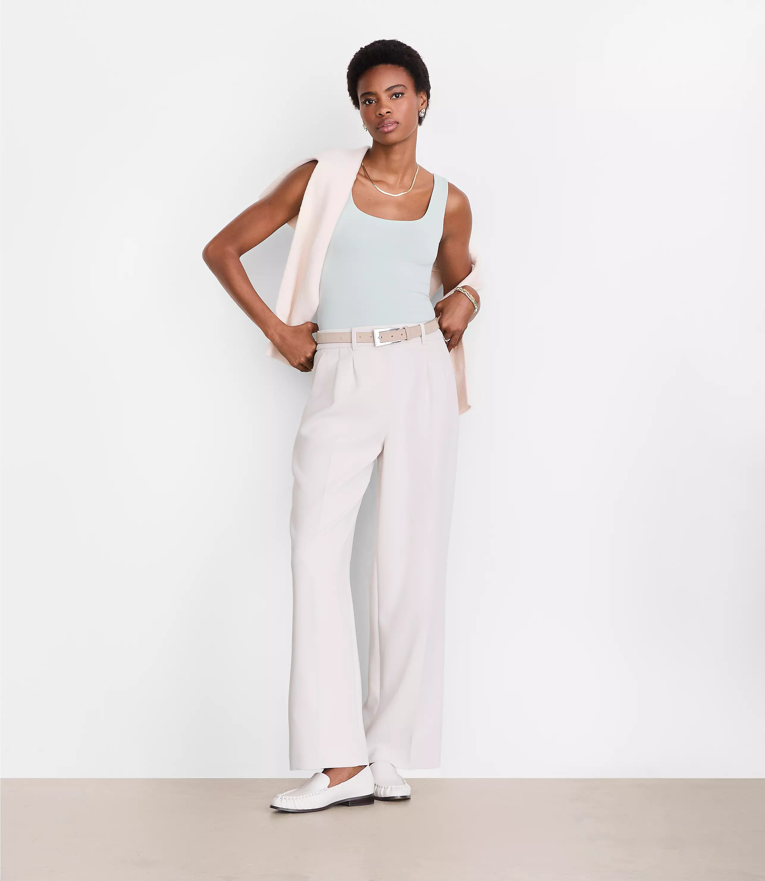 LOFT Versa 360 Knit Square Neck Tank Top | LOFT