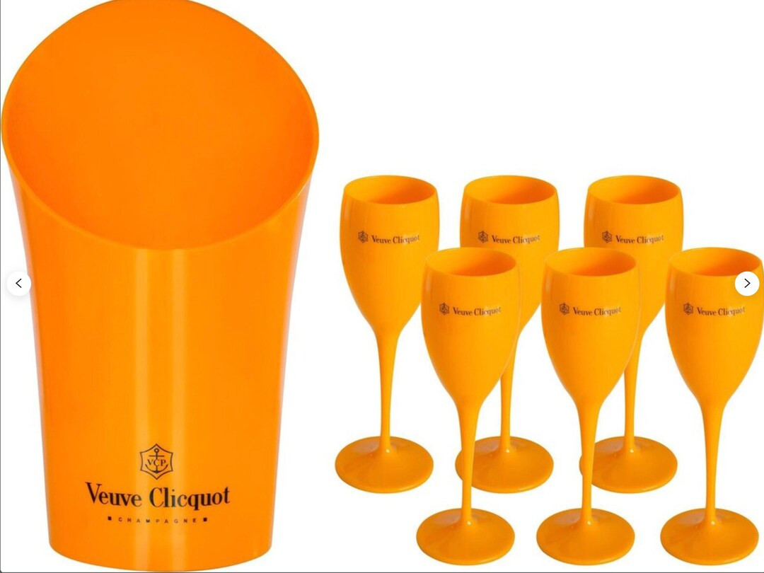 Veuve Clicquot Orange Acrylic Magnum Champagne Ice Bucket - Etsy | Etsy (US)