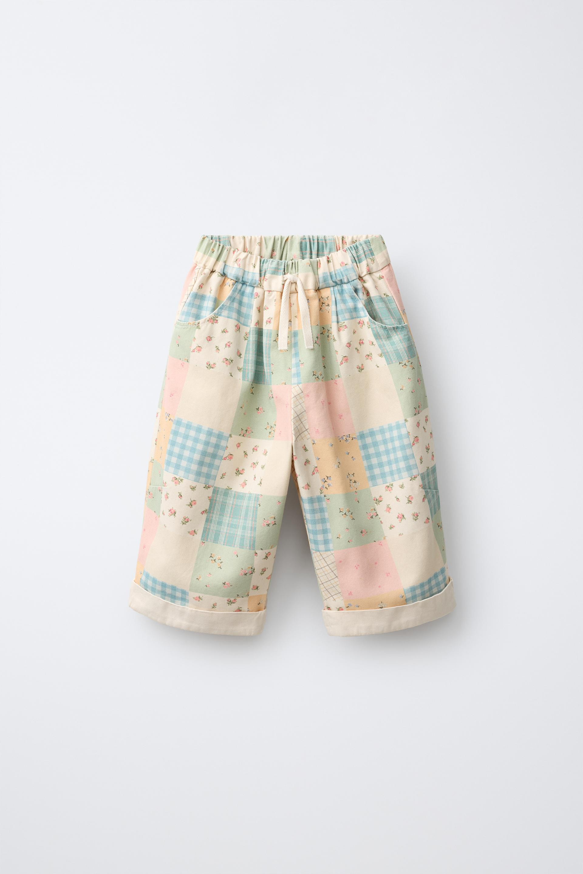 Zara - Patchwork Balloon Pants - Multicolored - 4 Years (40,9 Inches) - Kids | Zara US