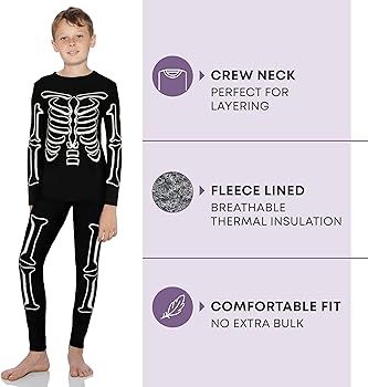 Rocky Thermal Underwear For Boys (Long Johns Thermal Set) Shirt & Pants, Base Layer w/Leggings/Bo... | Amazon (US)