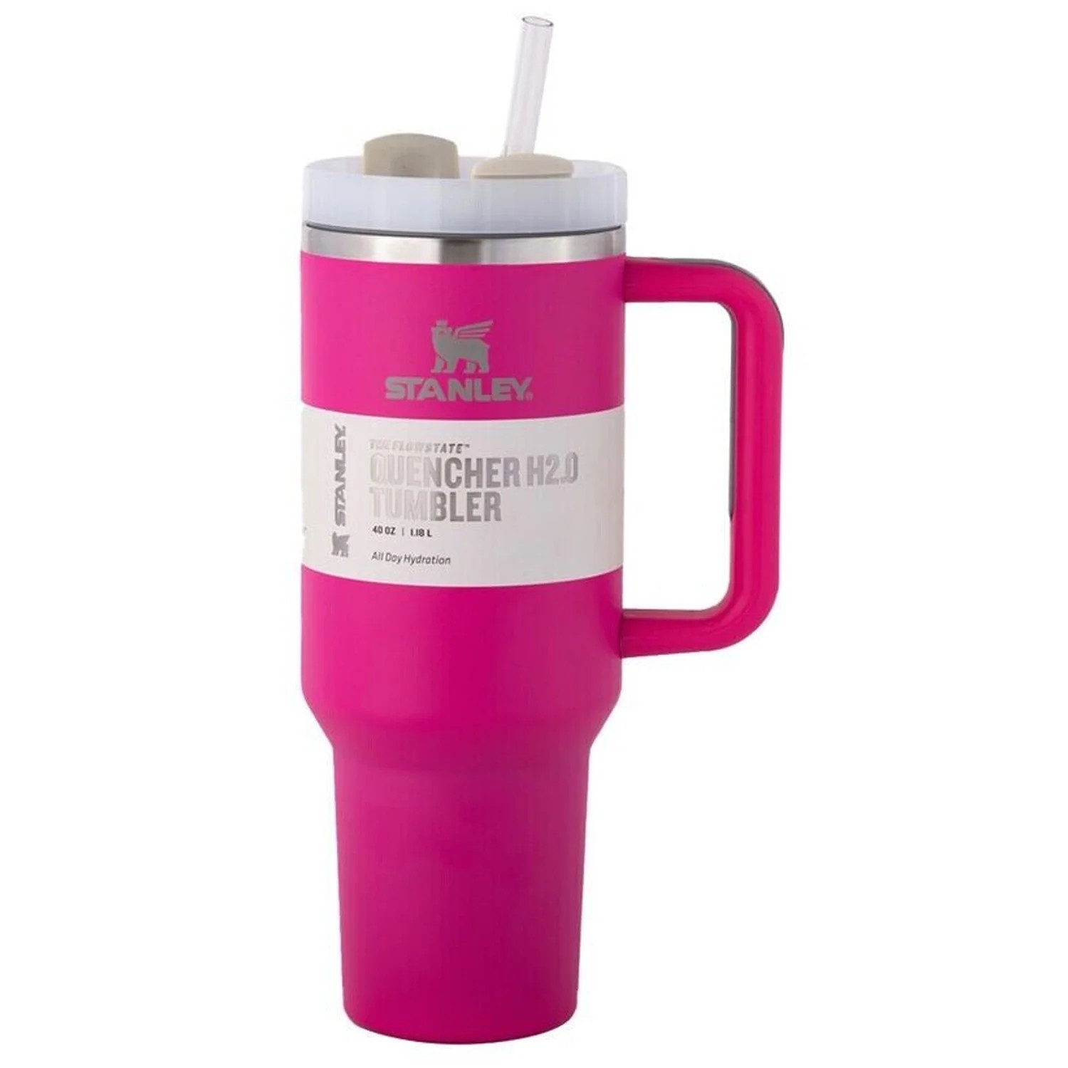 Stanley 40 oz Stainless Steel H2.0 Flowstate Quencher Tumbler-Cosmo Pink Valentine's Day | Walmart (US)
