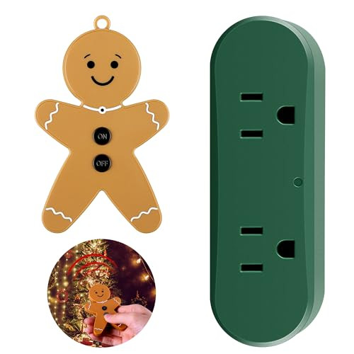 Enhon Wireless Remote Switch for Christmas Tree Lights, Gingerbread Man Wireless Remote for Christmas Tree Lighting Controller On Off Touch(1 Pack) | Amazon (US)