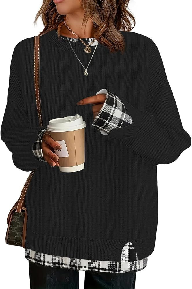 ETCYY Womens Sweaters School Teacher Outfits Oversized Fashion Fall Clothes | Amazon (US)