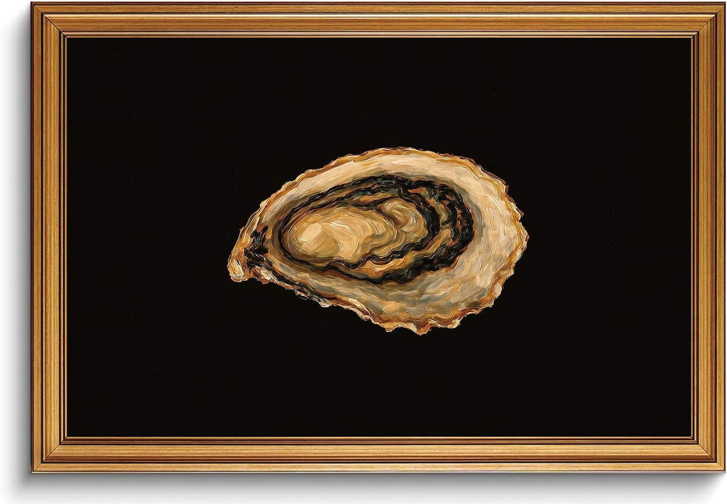 Vintage Gold Framed Oyster Wall Art Coastal Kitchen Wall Decor 16x24in | Amazon (US)