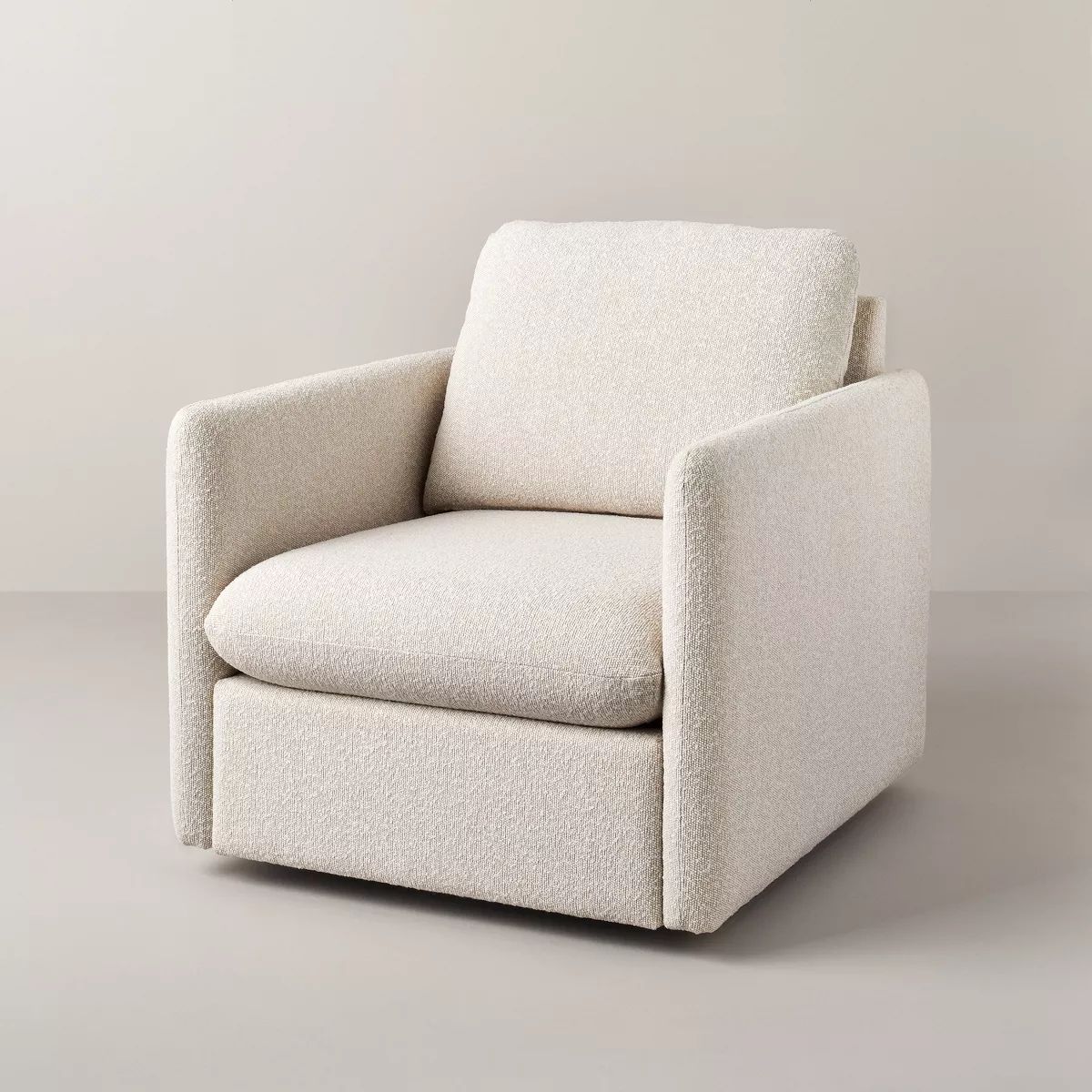 Boucle Upholstered Swivel Arm Chair - Hearth & Hand™ with Magnolia | Target