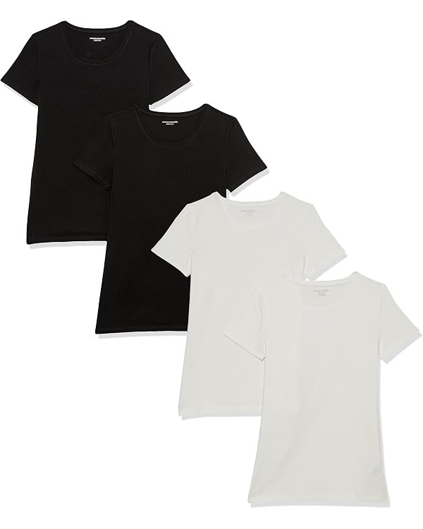 Amazon Essentials Women's Regular-Fit Short-Sleeve Crewneck T-Shirt, Multipacks | Amazon (US)