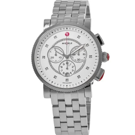Michele MWW01K000122 Silver Diamond Dial Silver Stainless Steel Womens Watch | Walmart (US)