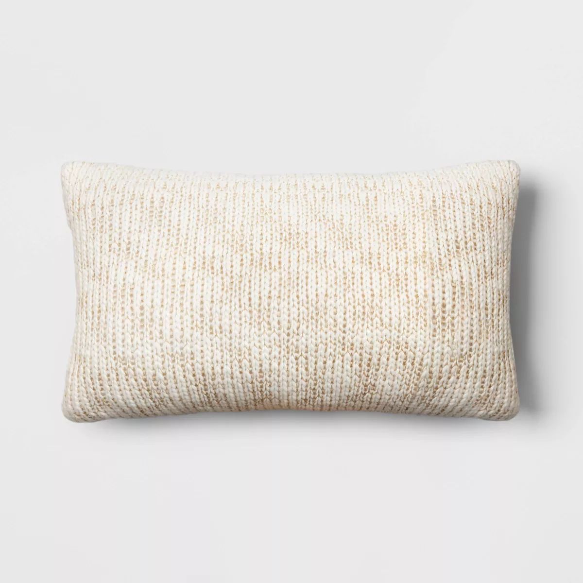 Oversized Metallic Knit Square Lumbar Throw Pillow Ivory - Threshold™ | Target