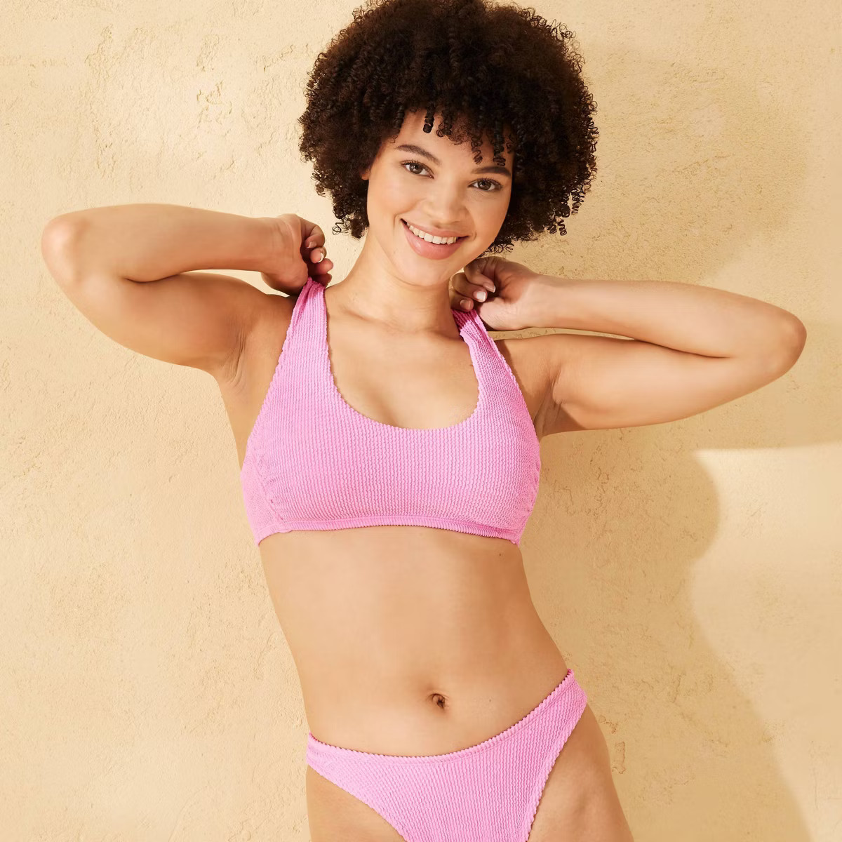 Women's Pucker Textured Scoop Front Bralette Bikini Top - Wild Fable™ | Target