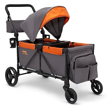 Jeep Sport All-Terrain Stroller Wagon by Delta Children - Includes Canopy, Parent Organizer, Adju... | Amazon (US)