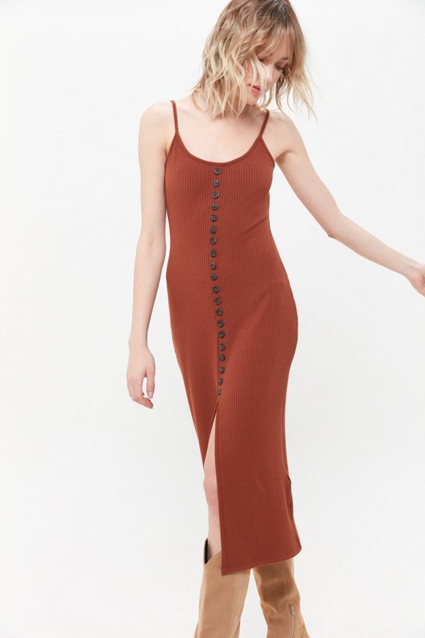 Dress Forum Ribbed Knit Midi Dress | Urban Outfitters (US and RoW)