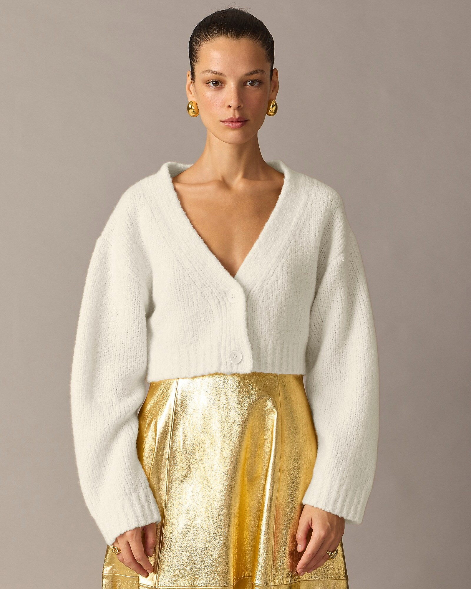 Collection cashmere cropped cardigan sweater | J. Crew US