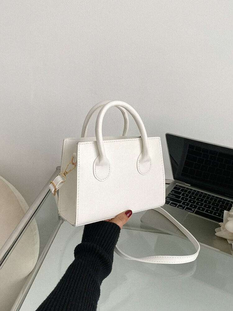 Minimalist Double Handle Square Bag | SHEIN