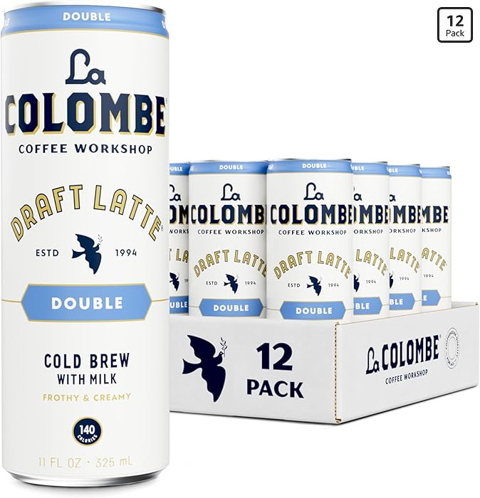 La Colombe Coffee, Double Draft Latte, 11 fl oz Cans (Pack of 12), Coffeehouse Quality Cold Brew,... | Amazon (US)