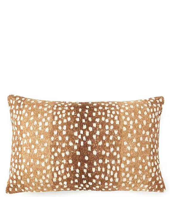 Embroidered Animal Print Rectangular Pillow | Dillard's