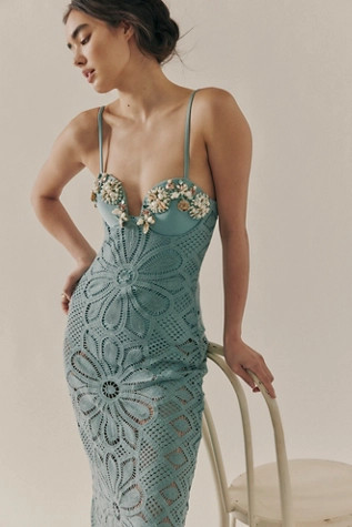 PatBo Camila Crochet Embroidered Dress | Free People (Global - UK&FR Excluded)