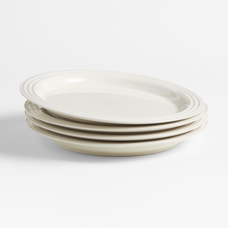 Le Creuset Cream Dinner Plates, Set of 4 + Reviews | Crate & Barrel | Crate & Barrel