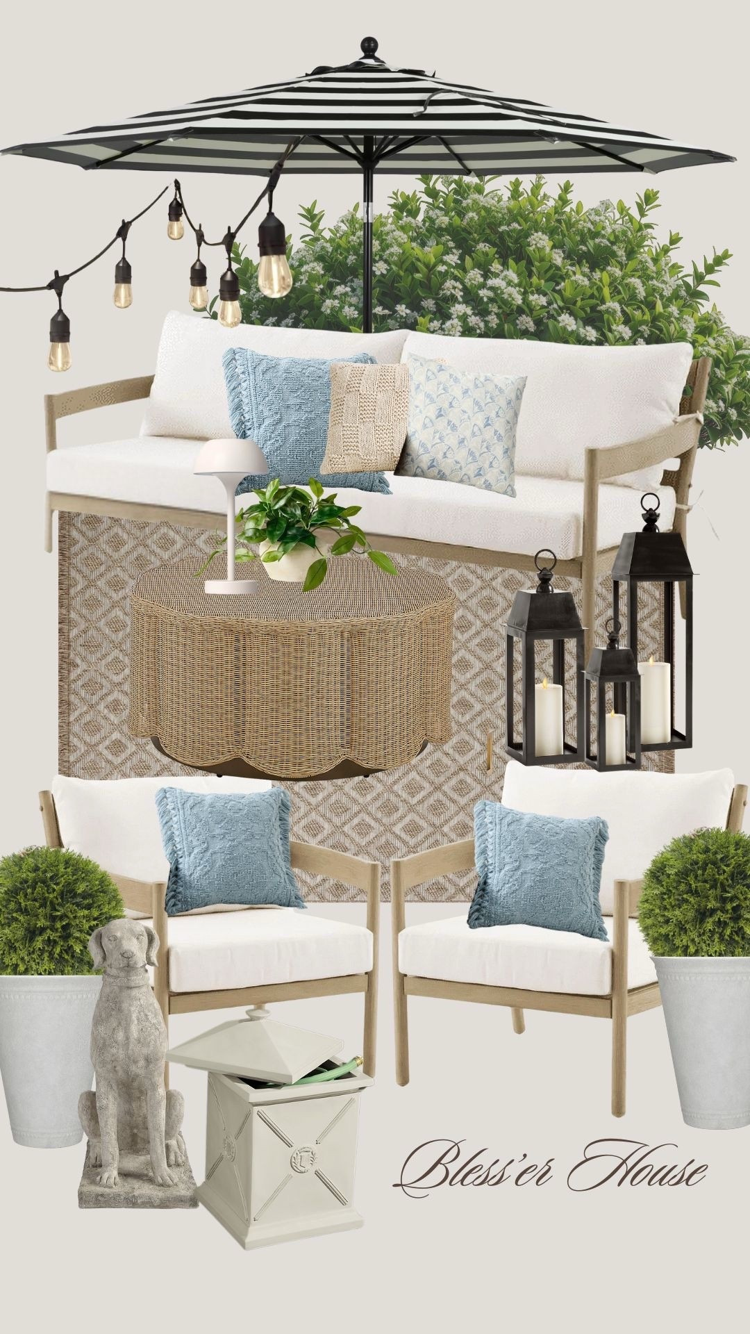 Mix of budget and luxury! 

Patio, backyard, patio furniture, outdoor furniture, greenery, Walmart 

#LTKSeasonal