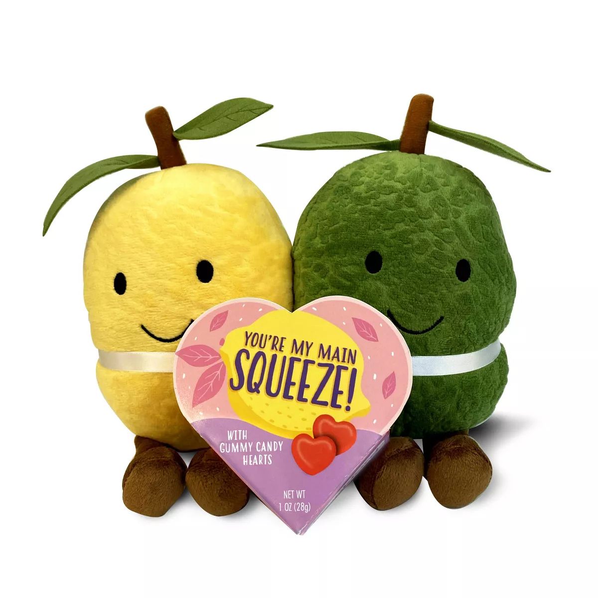 Frankford Valentine's Main Squeeze Date Night Plush with Gummy Candy Hearts - 1oz | Target