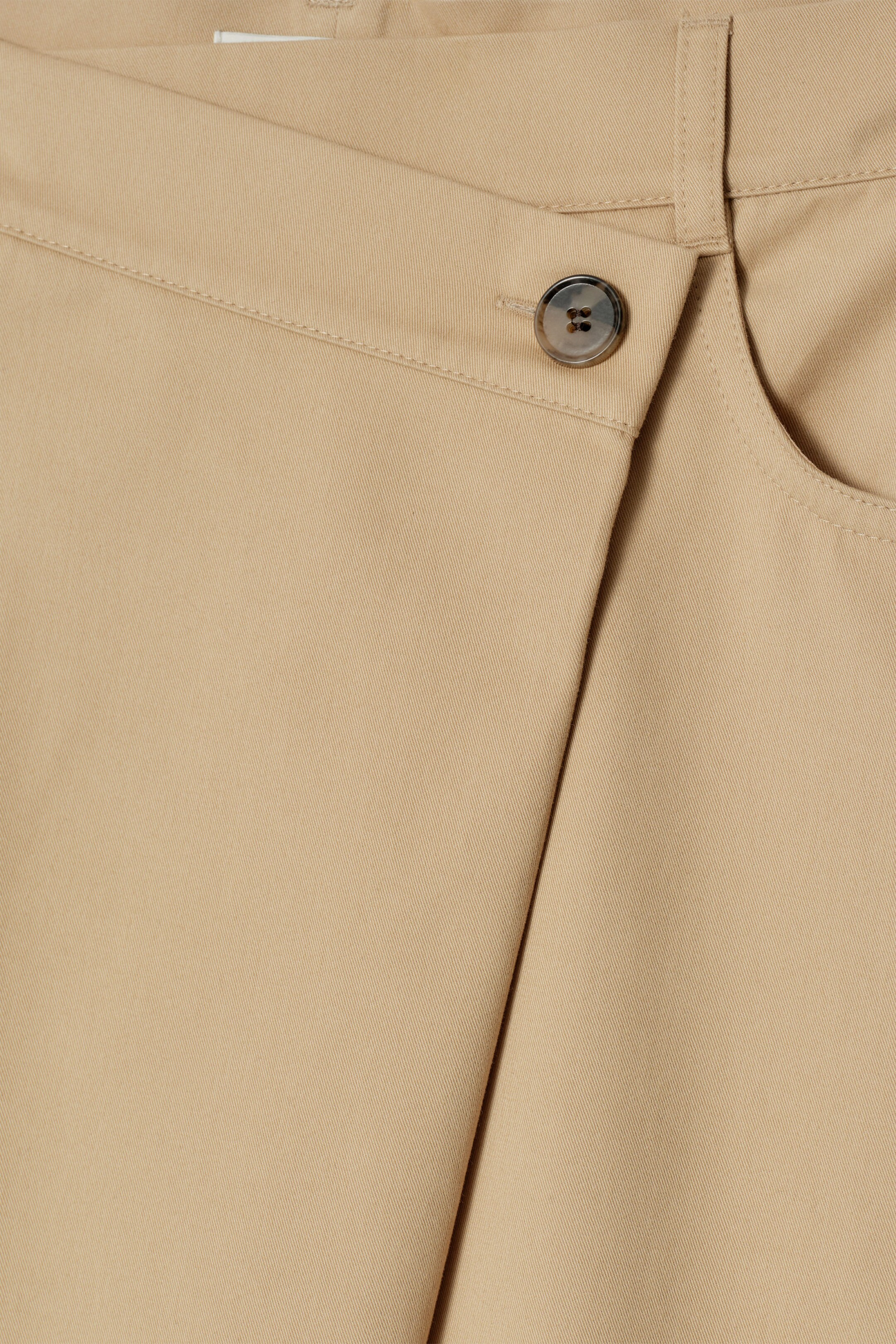 ASYMMETRIC COTTON MIDI SKIRT - BEIGE | COS UK