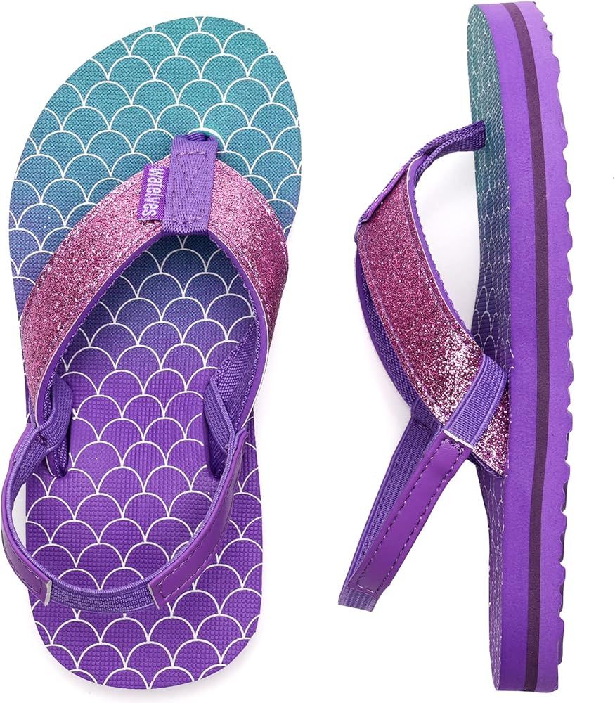 WateLves Girls & Boys Kids Flip Flop summer Slide Sandals Slip on Suitable for Bath Shower Beach ... | Amazon (US)