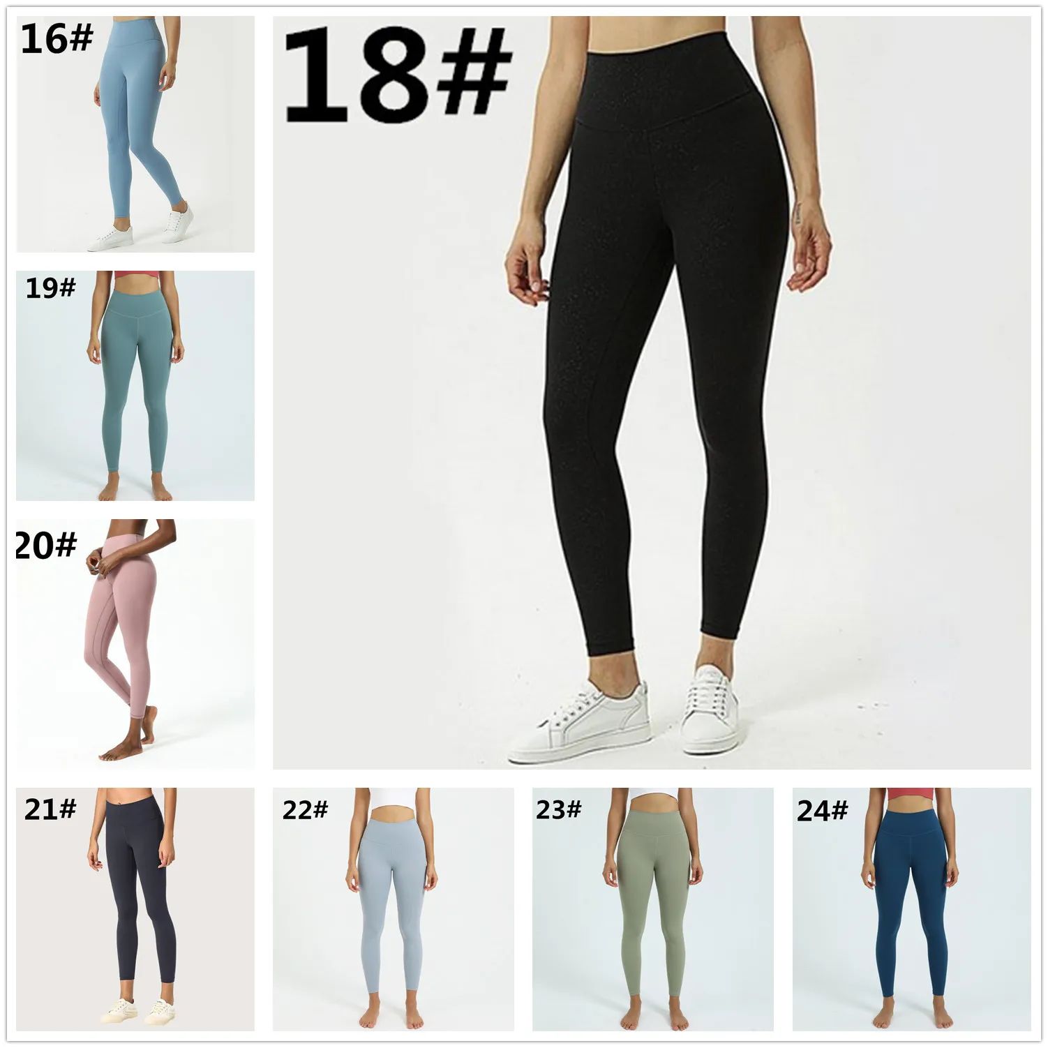 1:1 LULU LEMON Dupe With Logo Hight Quality Solid Womens Soft Leggings Tummy Control Workout Runn... | DHGate