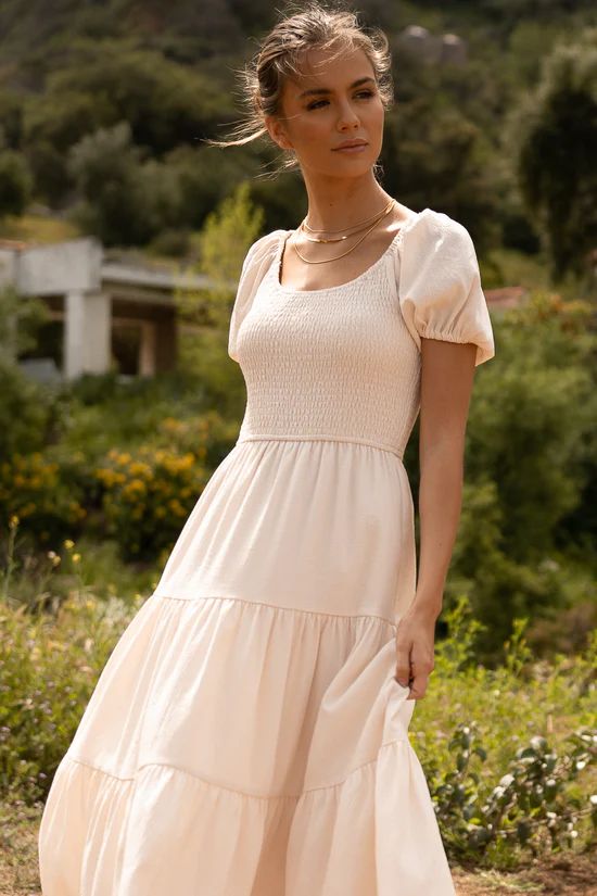 Gemma Midi Dress in Cream - FINAL SALE | Bohme