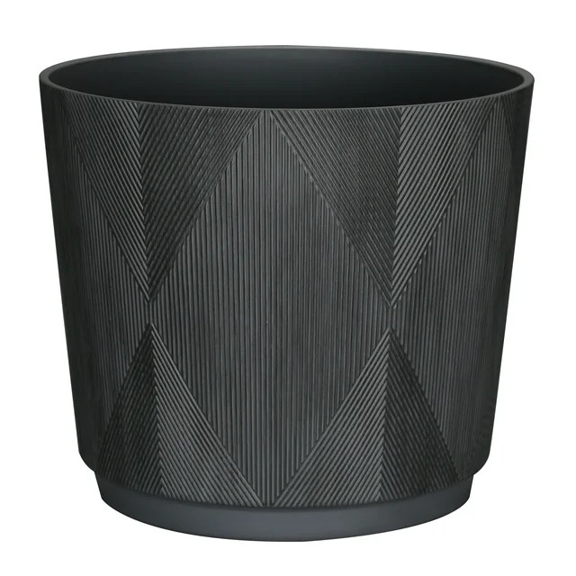 Better Homes & Gardens Hudson Black Resin Planter, 15.7" Dia x 13.8" H | Walmart (US)