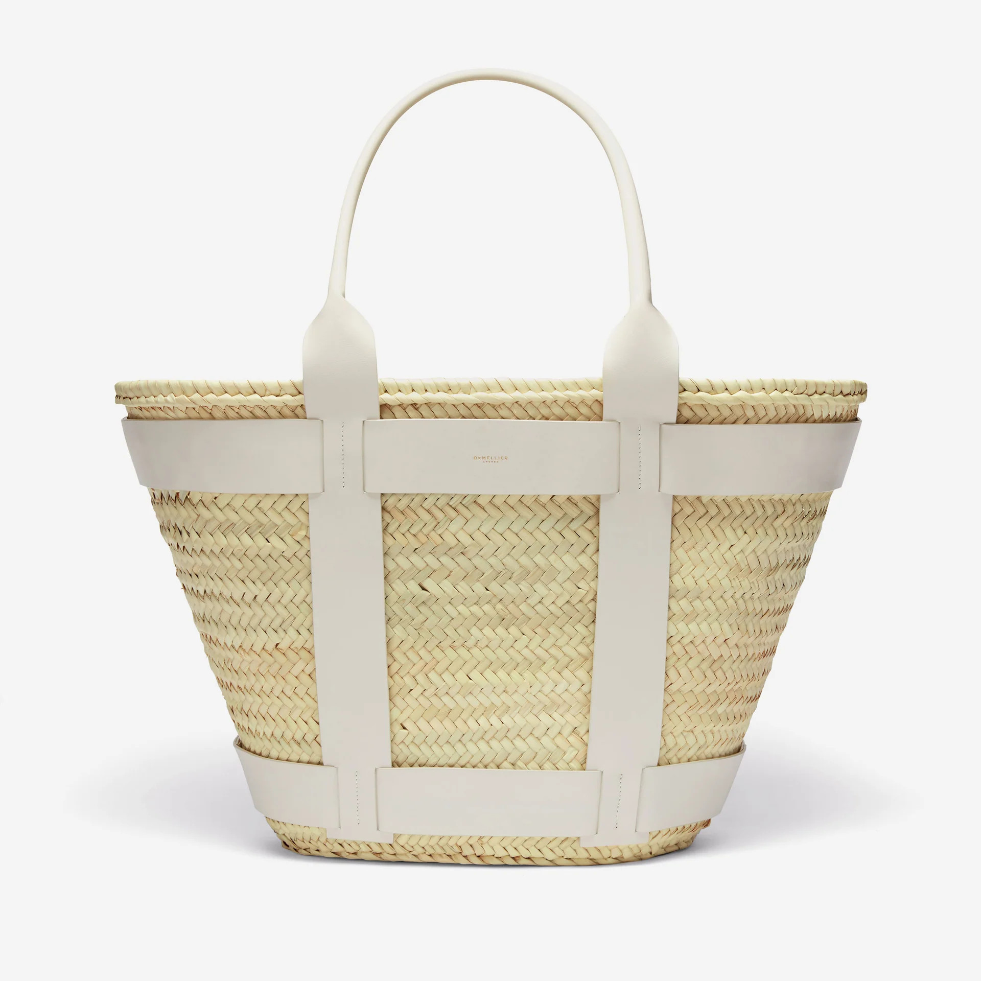The Maxi Santorini | Natural Basket Off-White Smooth | DeMellier | DeMellier